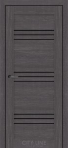 Дуб шато/Чорне скло